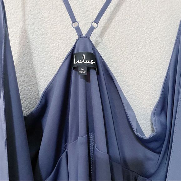 🧜🏽‍♀️Mix & Match 3/$180🧜🏽‍♀️ Here's to Us Slate Blue High-Low Wrap Dress - Picture 5 of 7